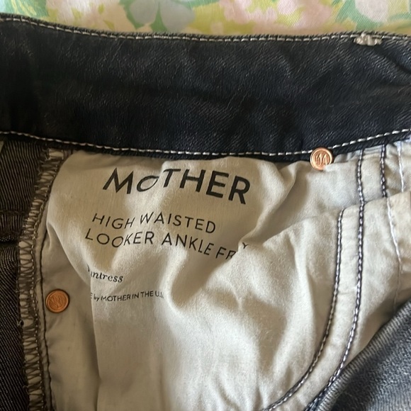 Mother | The Looker Frayed Ankle Jeans In Huntress Size 28/6 Gray Raw Hem 90s - Picture 10 of 13